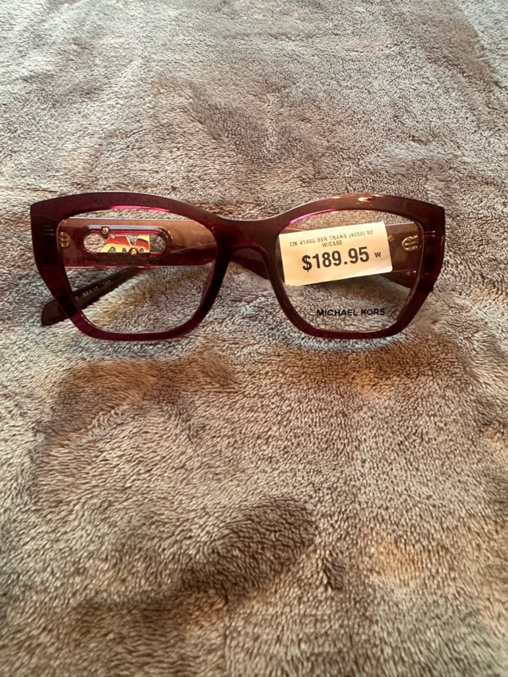 Michael Kors Plum Cat-Eye Optical Glasses